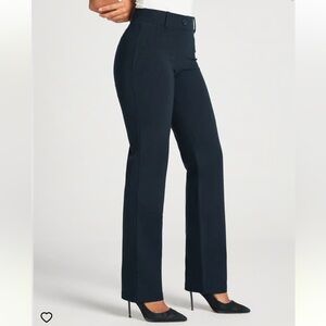 Betabrand navy straight leg medium long